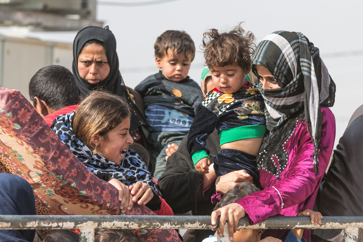 Each day more families arrive at Debaga Camp, south-east of Mosul.