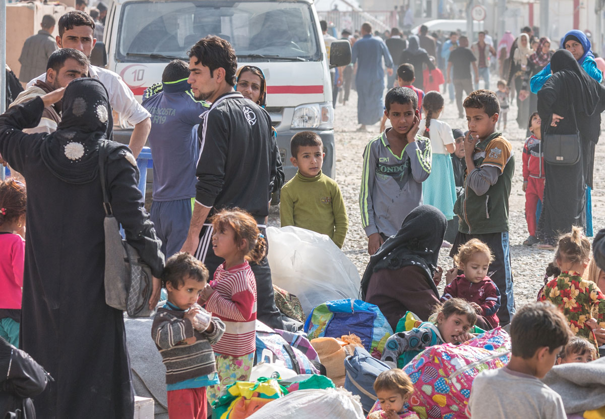 Debaga Camp for displaced people in northern Iraq is now home to over 30,000 people, including new arrivals fleeing conflict in Mosul.