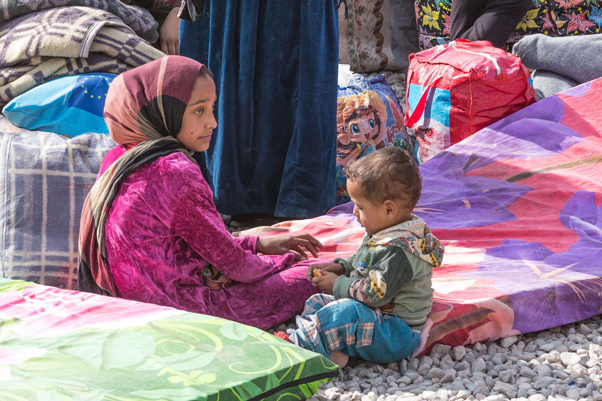 More than 20,000 children have been displaced since the operation to re-take Mosul began, many now live in camps like Debaga.