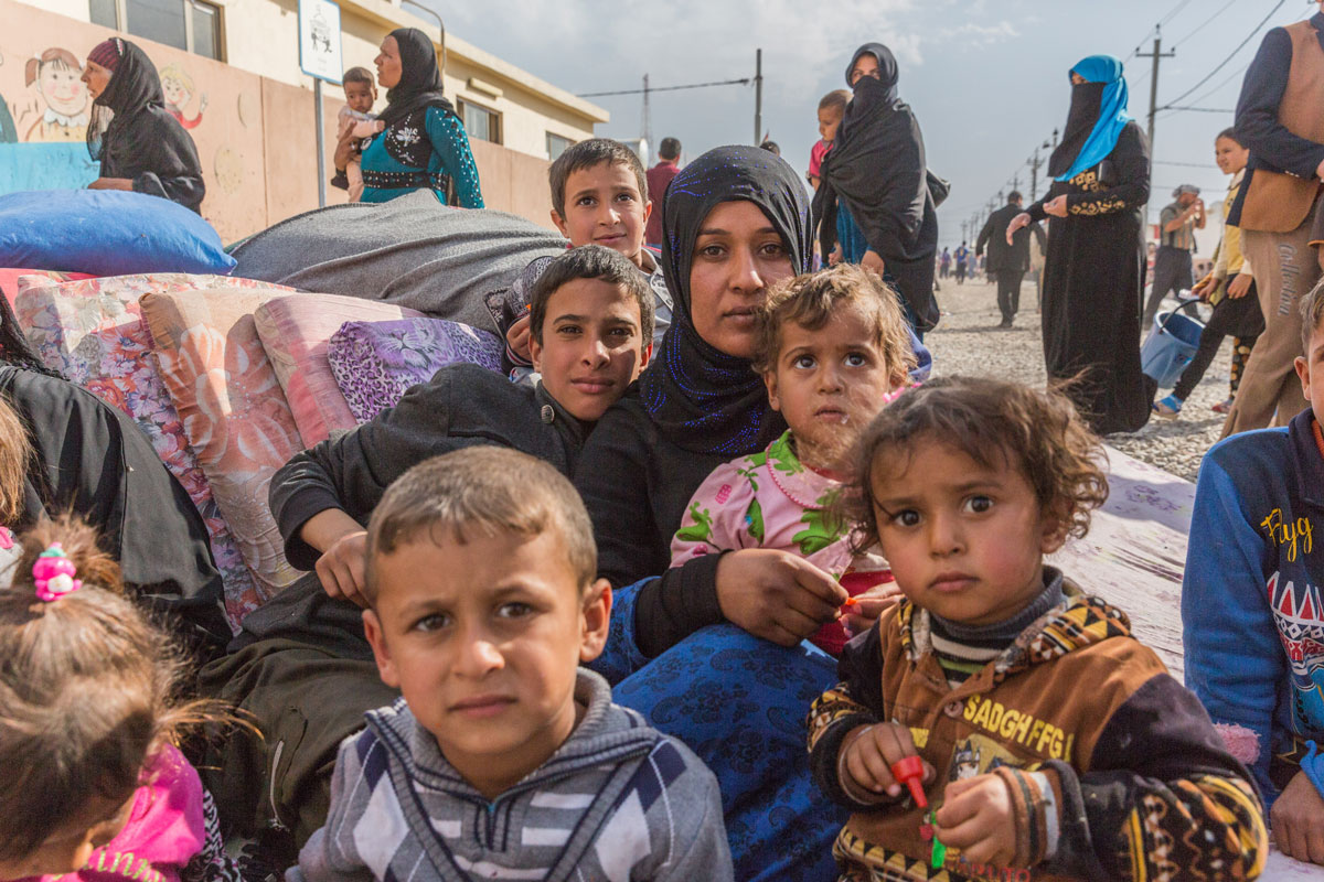 Sabri* and her family have been at Debaga Camp for a month, sleeping in the playground and corridor of a school.