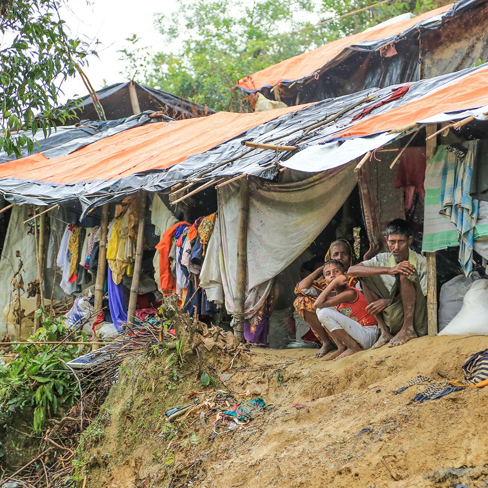 Rakhine State refugees living in Balukhali refugee camp in Bangladesh