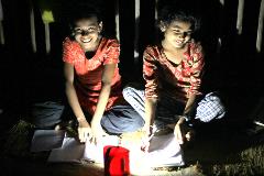 Homework by Solar-powered lamp- Nepal Earthquake 2015