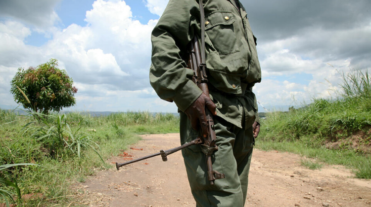 Soldier outside Beni, DR Congo (2009)