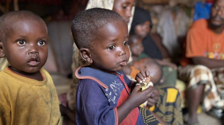 Malnourished African boy