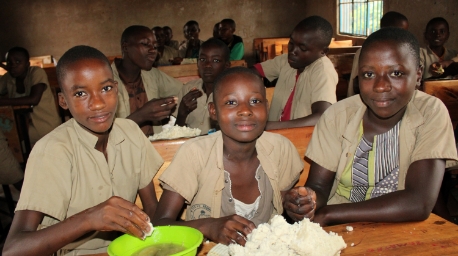 Three Burundian school children