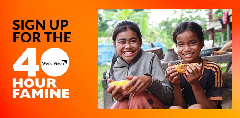 Sign up to the 40 Hour Famine