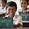 Smiling boy in Cambodian school