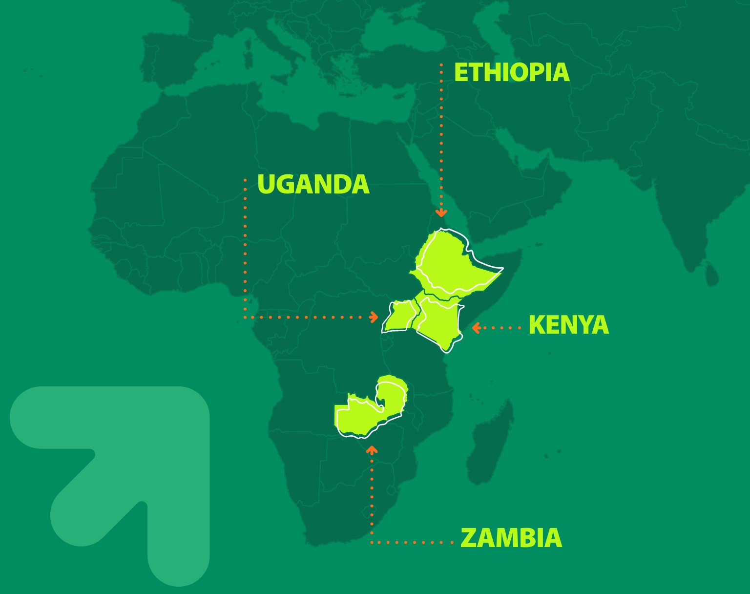 Map of Africa where FMNR is commencing