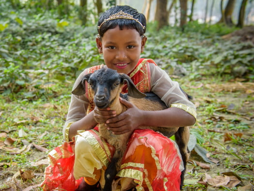 Goats have helped Sonali’s family in Bangladesh earn a good income and turn their lives around.