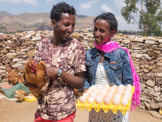 World Vision gift of chicken and eggs