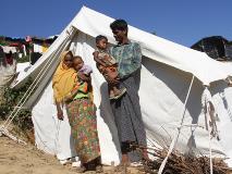 Abdur and his family received a tent to keep them safe and dry when they arrived in
a refugee camp in Bangladesh.
