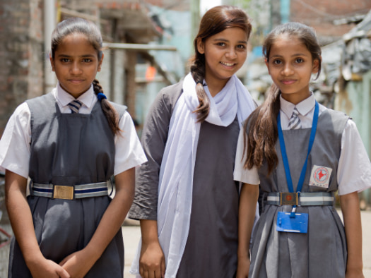 Aliya and her friends are among the 34,387 school children in India trained in school safety through World Vision's Comprehensive School Safety Framework.