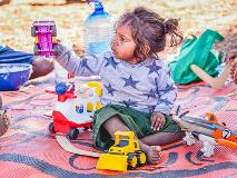 Children in the Pilbara have fun and develop new skills playing with recreational toys.