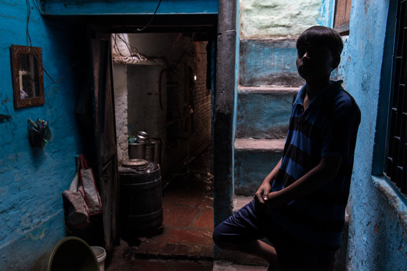 stripped of child rights, this child has suffered exploitation at a young age